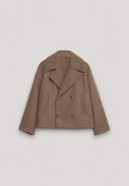 Manteau court classique intemporel pour femmes