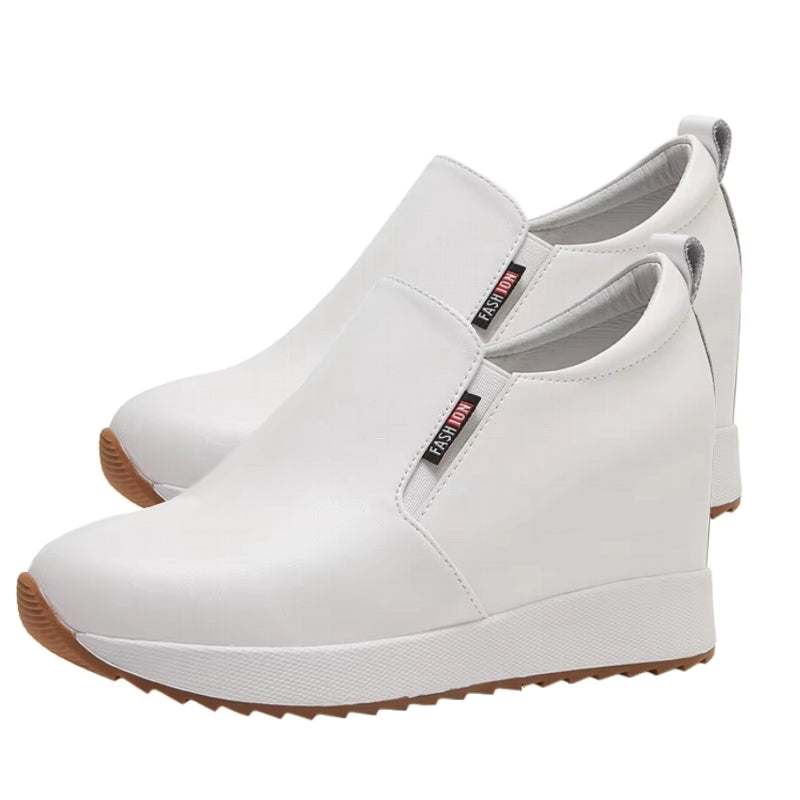 Bottes Cheville Chic en Cuir Véritable avec Talon Bloc