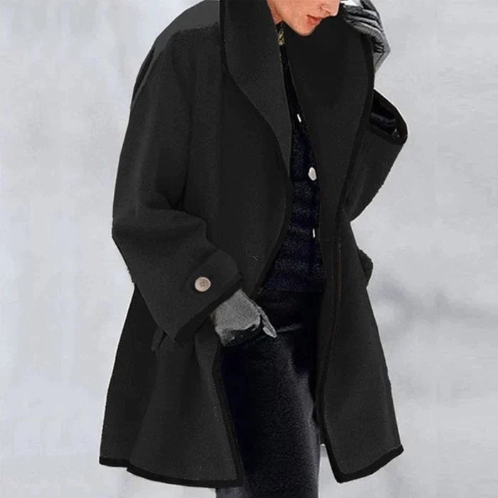 Manteau classique en mélange de laine pour l'automne et l'hiver
