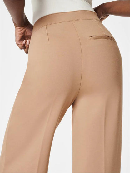 Pantalon large taille haute avec confort ventre caché