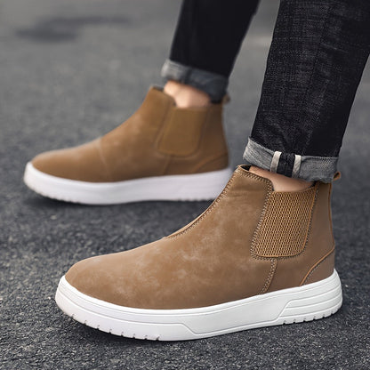 Bottes de cheville élastiques tendance premium hommes