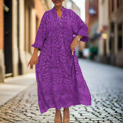 Robe décontractée ample imprimée pour femme