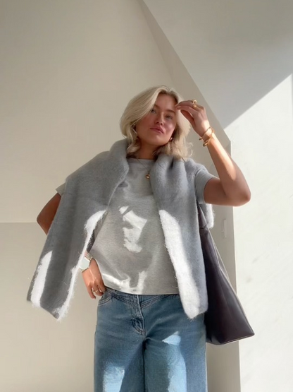 Pull en maille de mohair doux et confortable