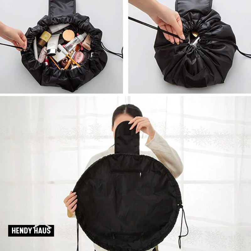 Trousse de maquillage en toile souple pour voyage et usage quotidien