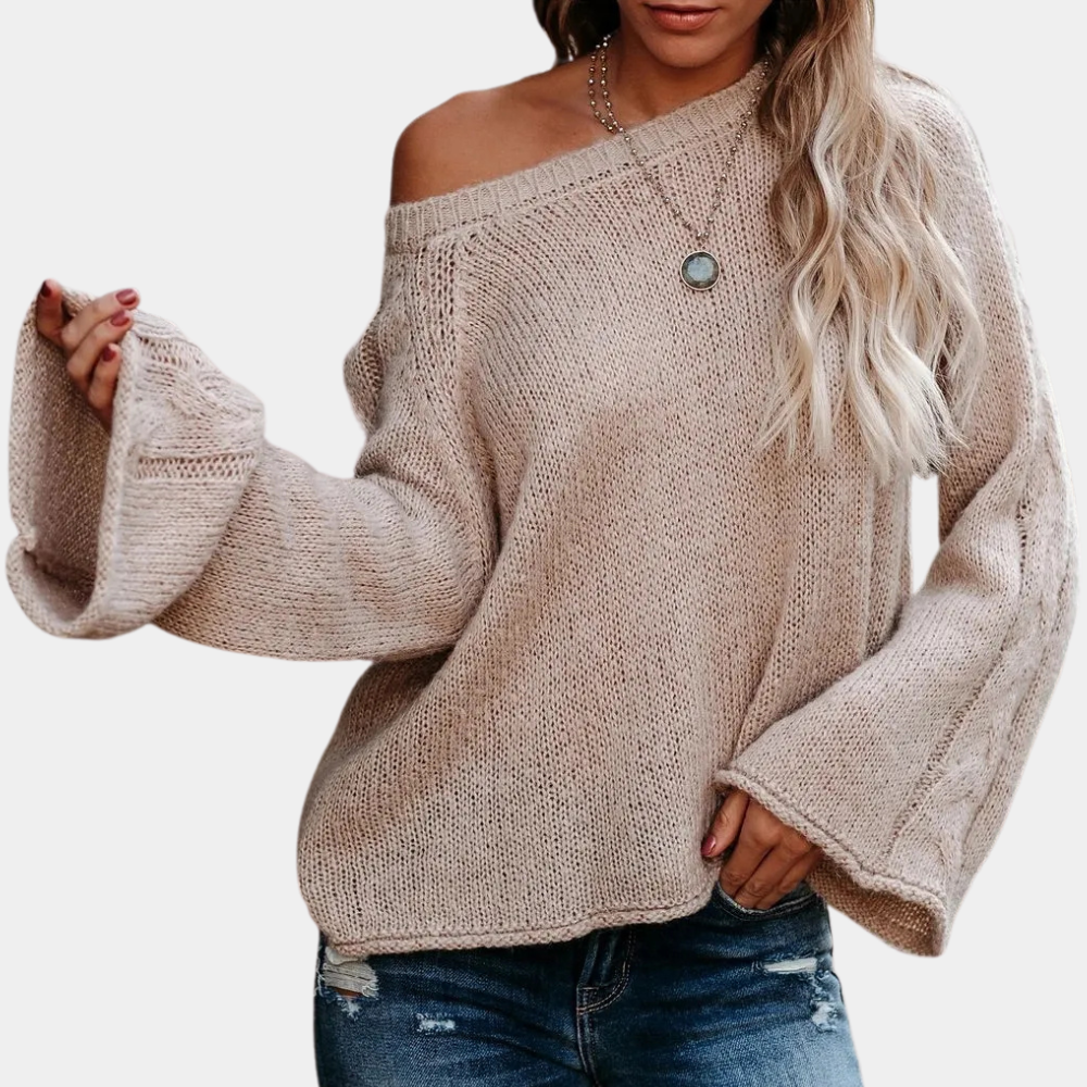 Pull Ample Intemporel à Col Rond pour Femme