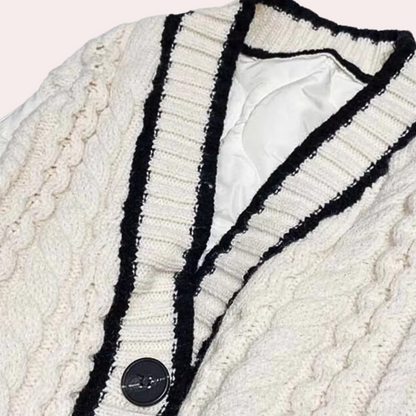 Cardigan en Tricot Piqué Chic pour Femme