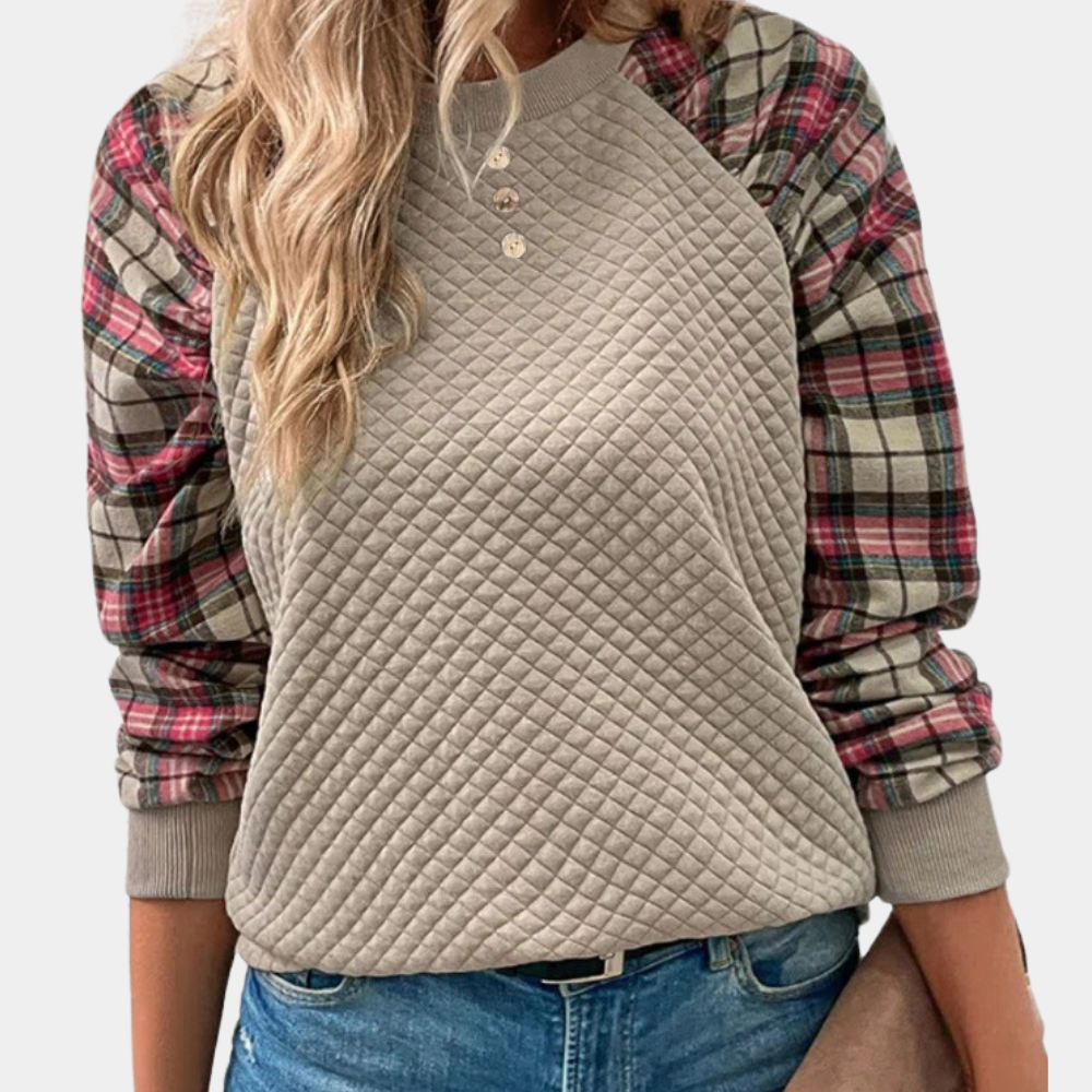 Pull Femme Rembourré Col Rond Luxe