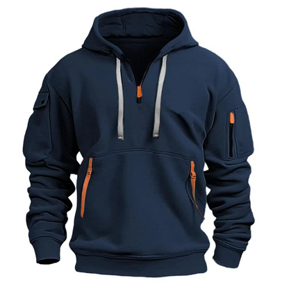 Sweat à Capuche Demi zip Moderne et Elégant pour Hommes