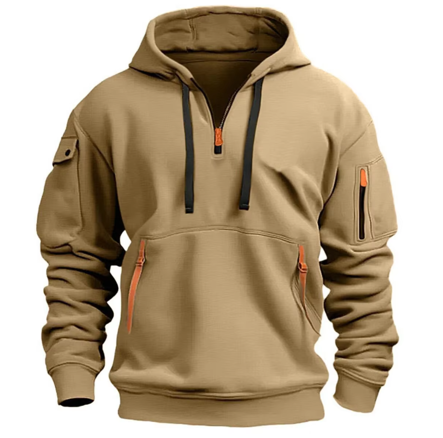 Sweat à Capuche Demi zip Moderne et Elégant pour Hommes