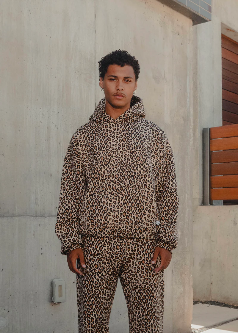 Ensemble Unisexe Confortable Hoodie Pantalon Cheetah