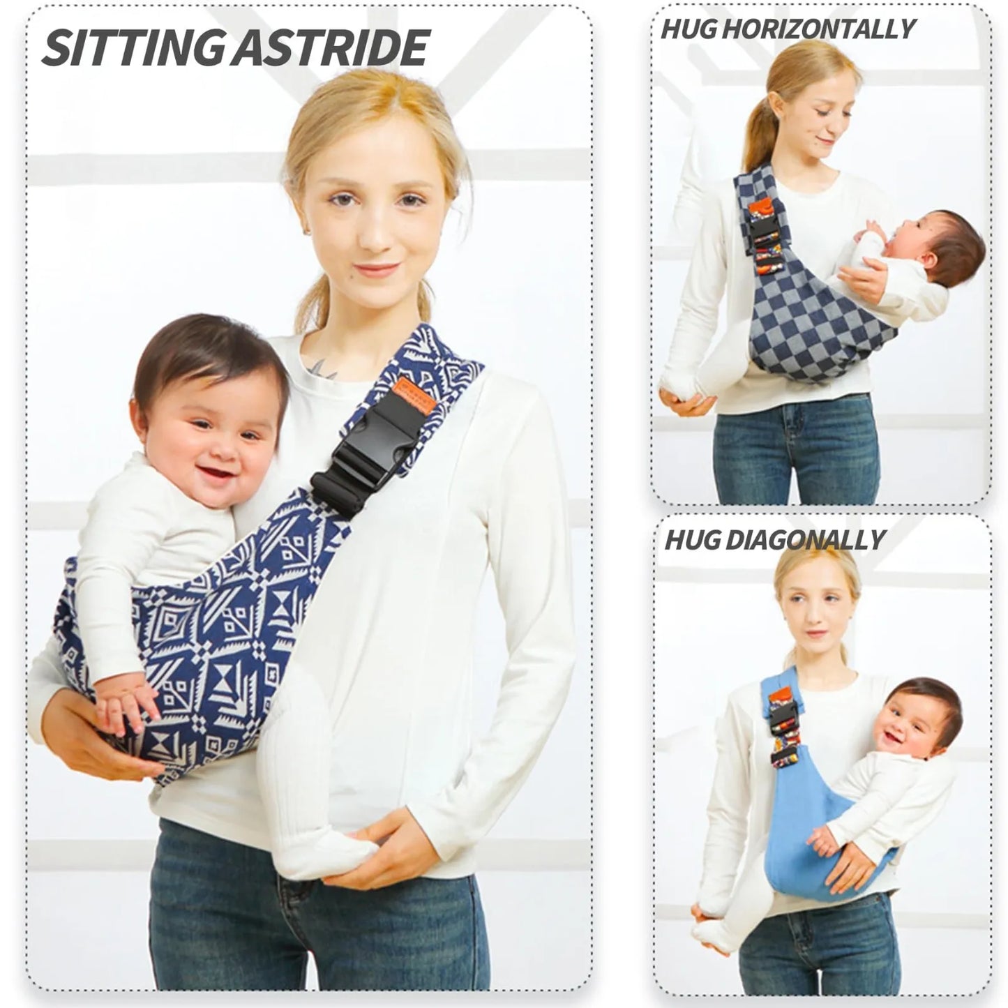 Porte bébé Confortable et Ajustable avec Siège Hanche