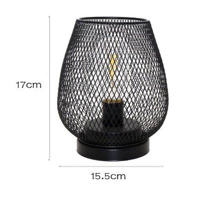 Lampe de table rustique à LED en maille