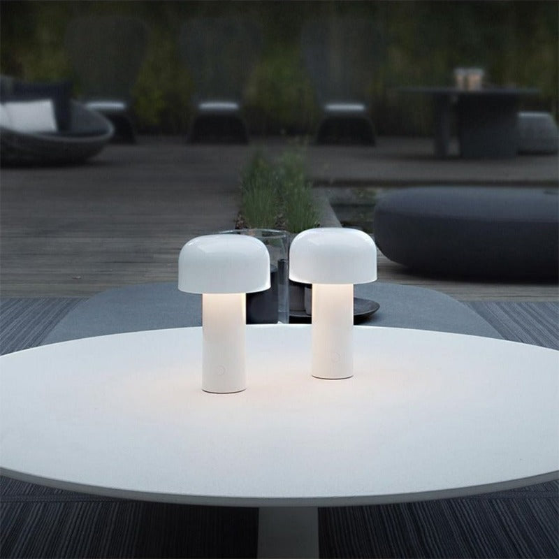 Lampe de table rechargeable sans fil LED champignon élégante