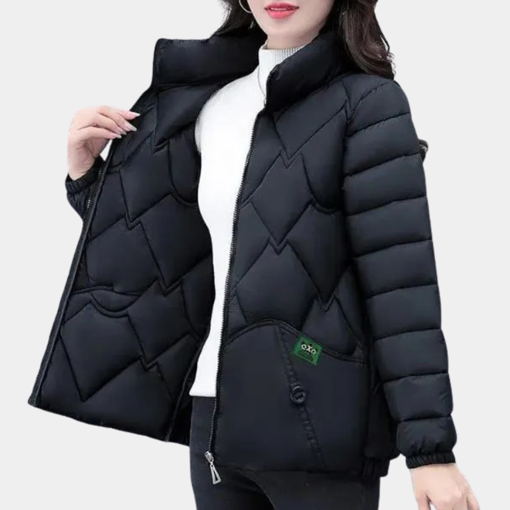 Veste Matelassée pour Femme Moderne et Chic avec Col Montant