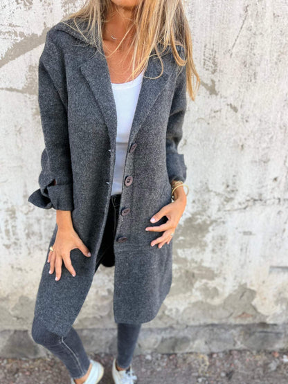 Manteau Long en Coton Stylé pour Femmes