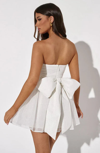 Robe Courte de Fête Pailletée Élégante Femme