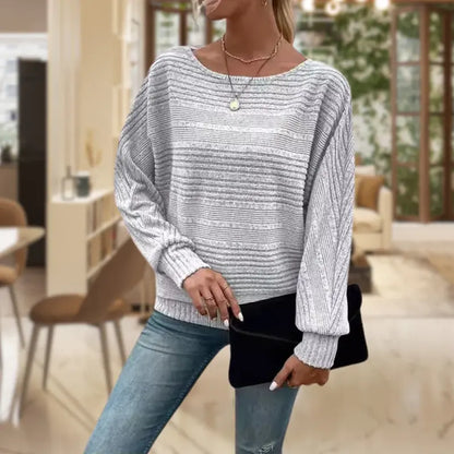 Pull élégant léger texturé et confortable pour femmes