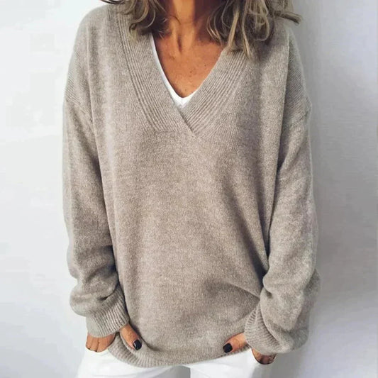 Pull Gris Confortable Chaud pour Femmes