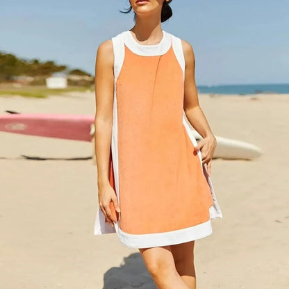 Ensemble détente deux pièces sans manches avec short colorblock