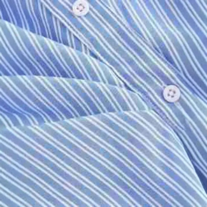 Chemise à manches longues rayée