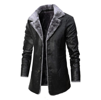 Veste en Cuir Hommes Stylée et Chaleureuse