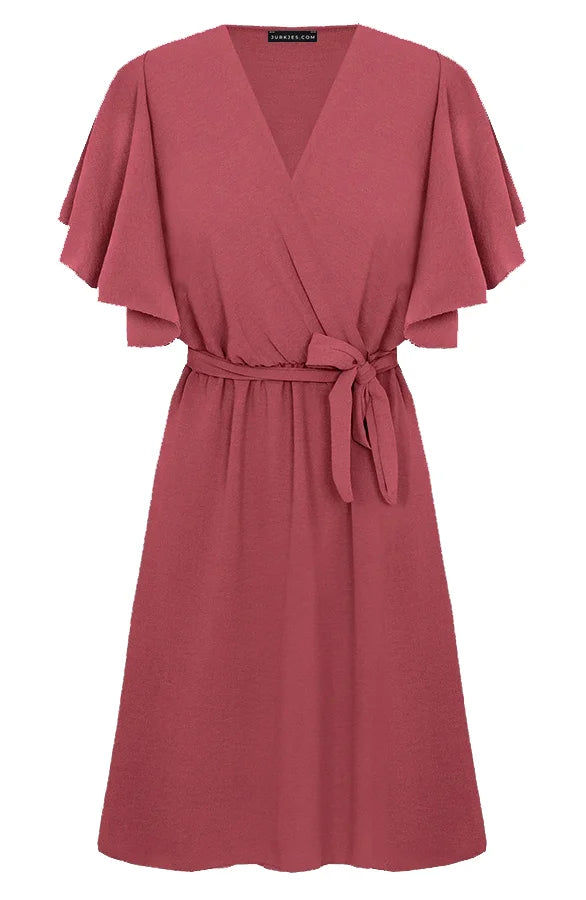 Robe Mini À Col V Élégante pour Femmes