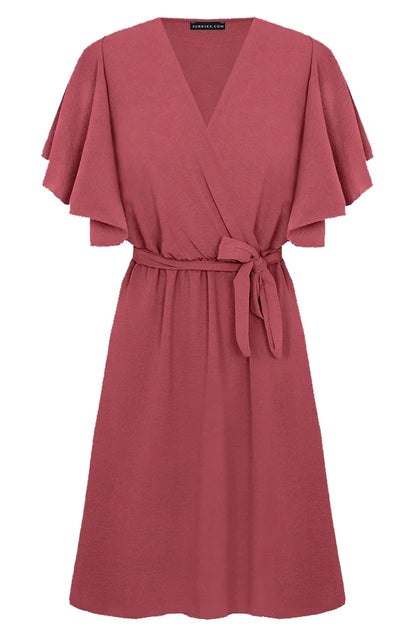 Robe Mini À Col V Élégante pour Femmes