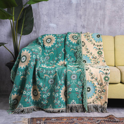 Couverture de Canapé Boho en Coton Premium