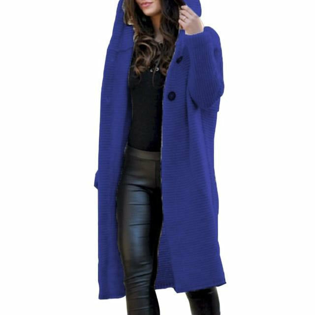 Manteau Long Tricoté Vintage Intemporel pour Femmes