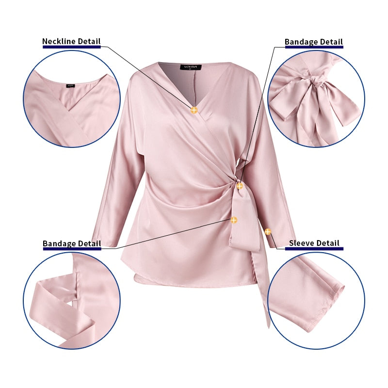 Blouse en soie douce et luxueuse pour femmes