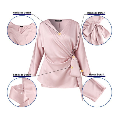 Blouse en soie douce et luxueuse pour femmes