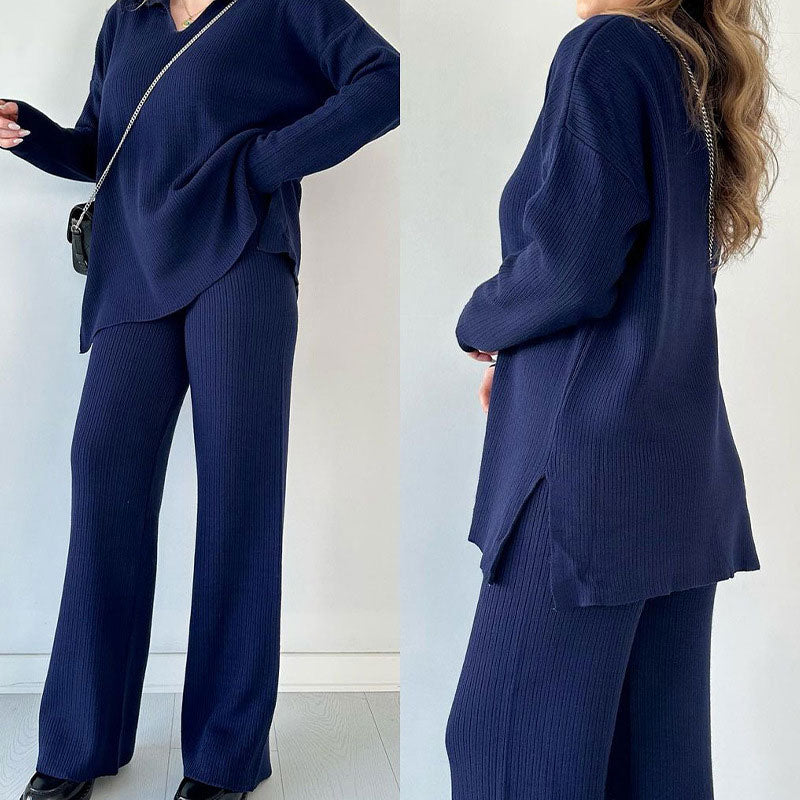 Femmes ensemble élégant chemise longue et pantalon