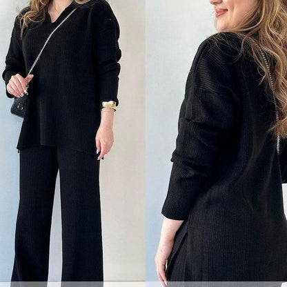 Femmes ensemble élégant chemise longue et pantalon