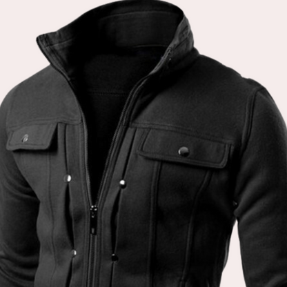 Veste Zippée à Col Haut Moderne pour Homme