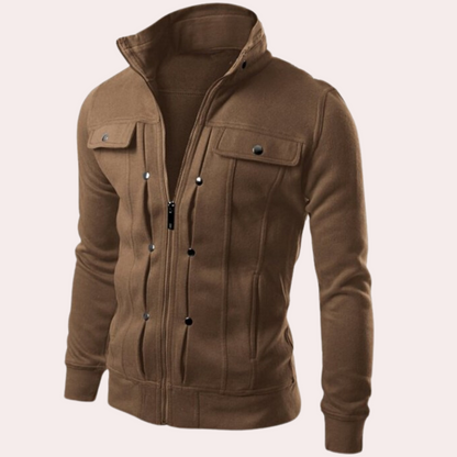 Veste Zippée à Col Haut Moderne pour Homme