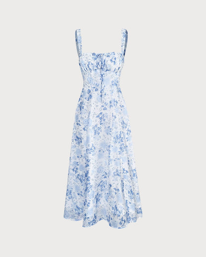 Robe mi longue froncée à fleurs Radiant pour femmes