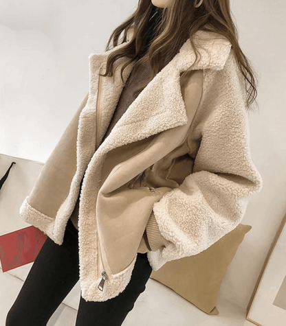 Manteau d'hiver en fausse fourrure de luxe femmes