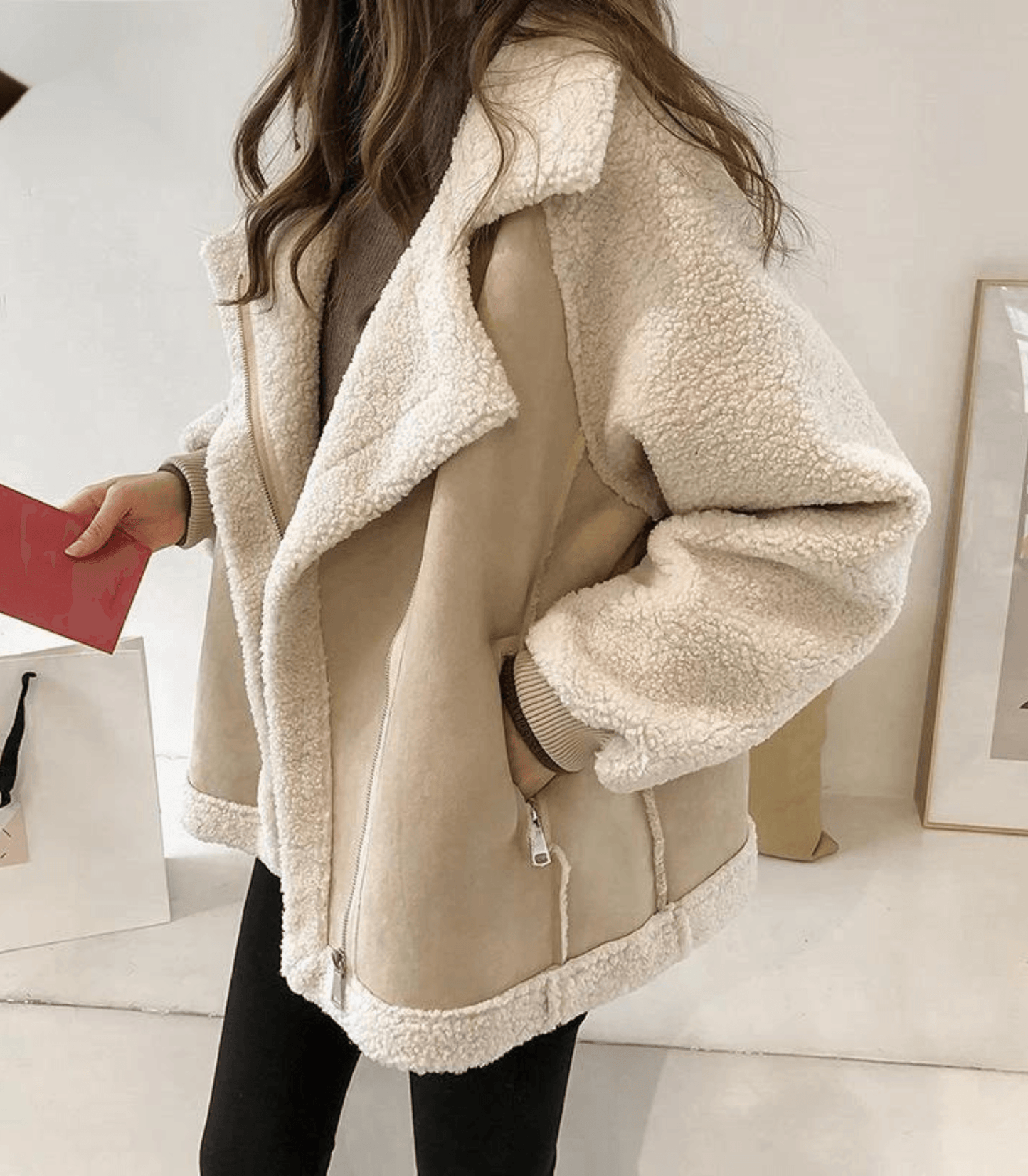 Manteau d'hiver en fausse fourrure de luxe femmes