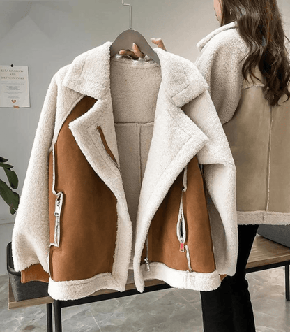 Manteau d'hiver en fausse fourrure de luxe femmes