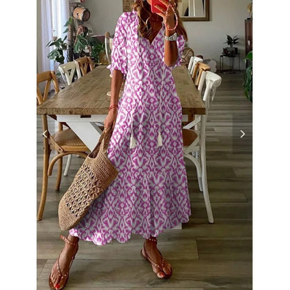 Robe Maxi Vintage Bohémienne pour Femmes