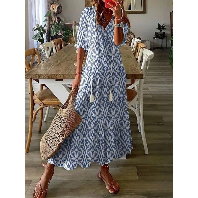 Robe Maxi Vintage Bohémienne pour Femmes