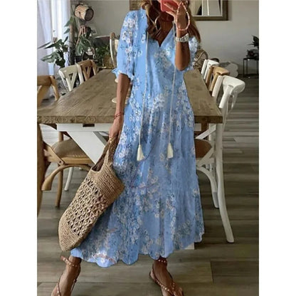 Robe Maxi Vintage Bohémienne pour Femmes