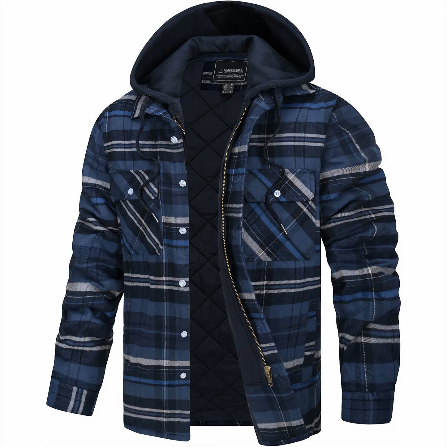 Veste à Capuche Rayée Premium Homme Élégant