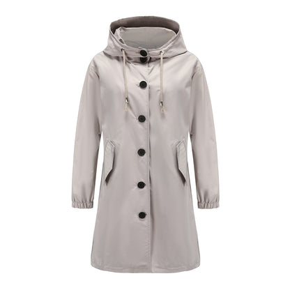 Veste de Pluie Extérieure Décontractée Étanche Femme