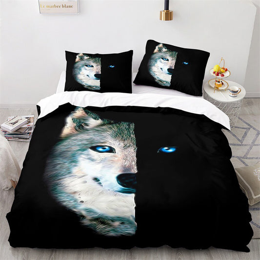 Housse de Couette de Loup Doux pour Enfants