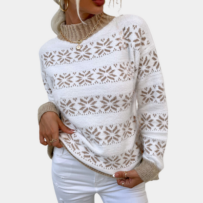 Pull Haut Col Stylé Femme