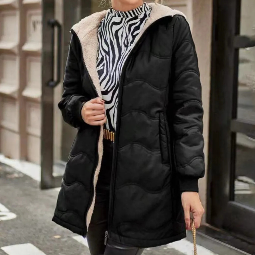 Manteau D’hiver Matelassé Élégant Pour Femme